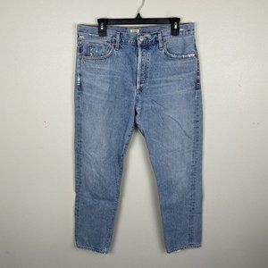 Citizens of Humanity Liya High Rise Classic Fit Crop Button Fly Jeans Sz 31 Boho